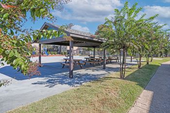 Picnic area with barbecue grills